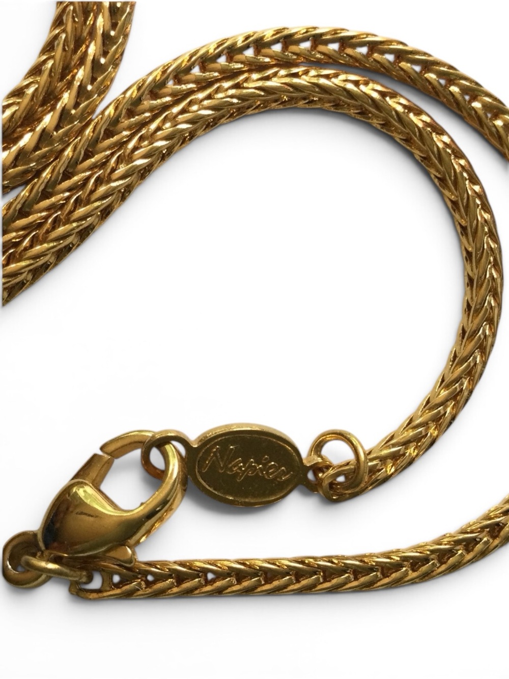 Vintage Stamped Napier Gold-Tone Lion Pendant Necklace - Picture 9 of 16
